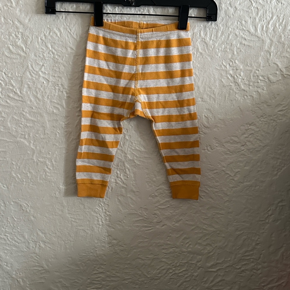 Hanna Andersson Long John Pajama Pants Yellow Afternoon Sun Oat Heather 18-24 M